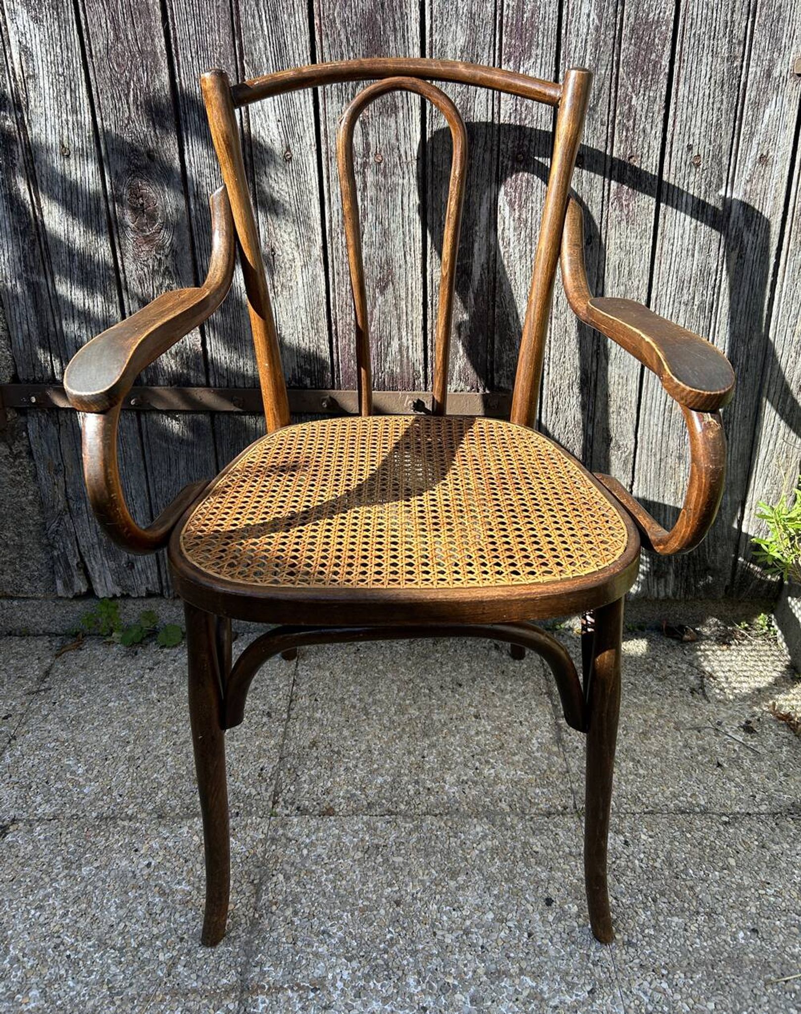 Fauteuil bois courbé canné Baumann, 1900