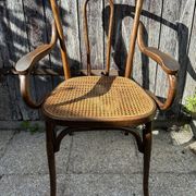 Fauteuil bois courbé canné Baumann, 1900