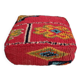 Handmade Berber pouf in wool 60 X 60 X 20 CM