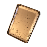 Antique travel mirror with a wide bevel