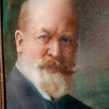 Pastel painting of a 19th century man's portrait