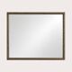Parquet mirror, gold frame with a bead frieze.