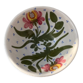 Ceramic salad bowl or decorative plate flower decoration