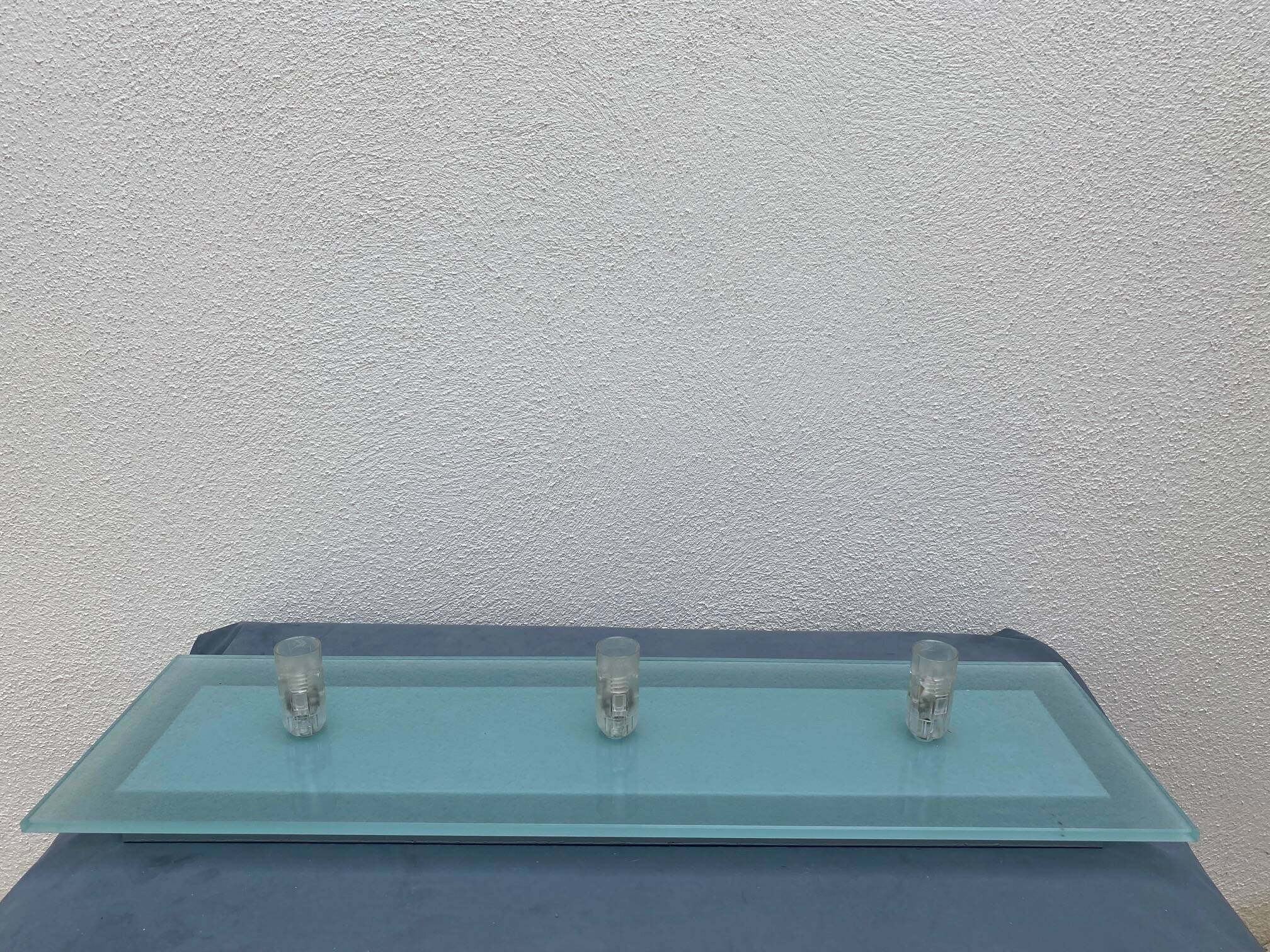 Fontana arte ceiling lamp suspenion design ceiling tempered glass 70s