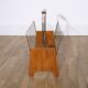 Scandinavian vintage magazine door in teak and metal 1960