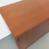 Small vintage storage unit in modernist Scandinavian style in teak from the 60s