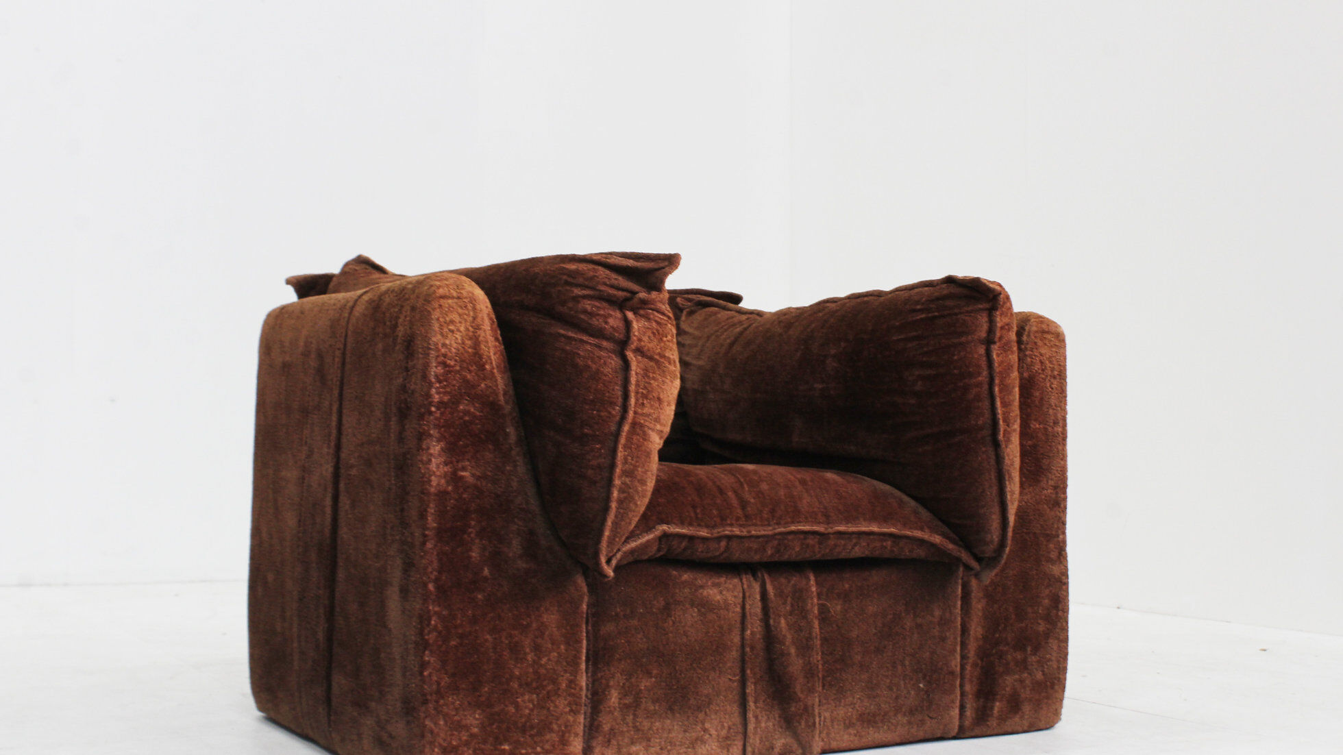 Vintage Italian brown armchair 1970s