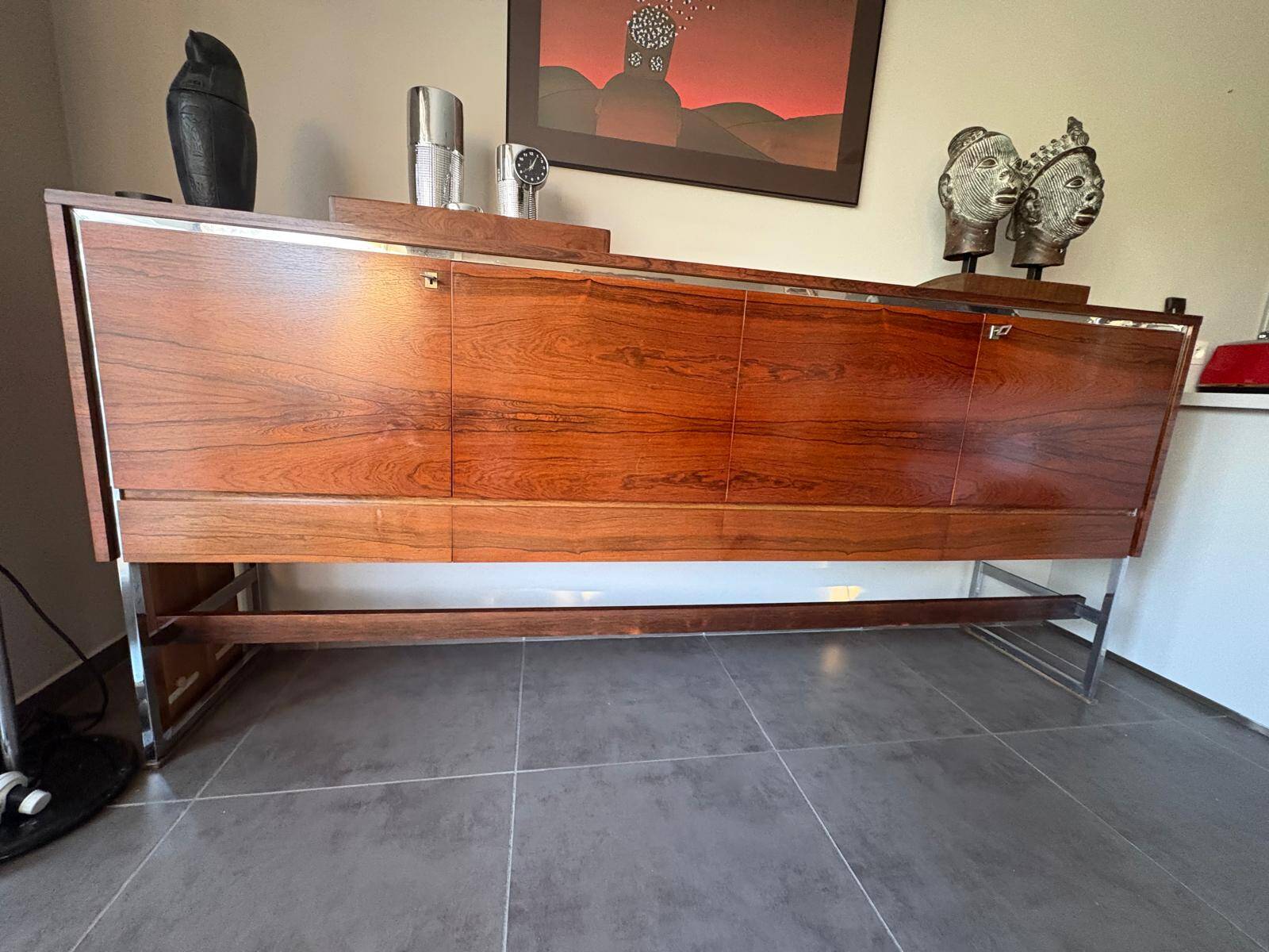 1960s vintage sideboard measuring 240 cm in rosewood