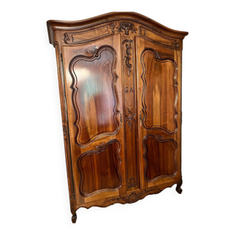 Solid walnut wardrobe