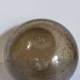 Vintage bubble-blown glass ball vase from riom france