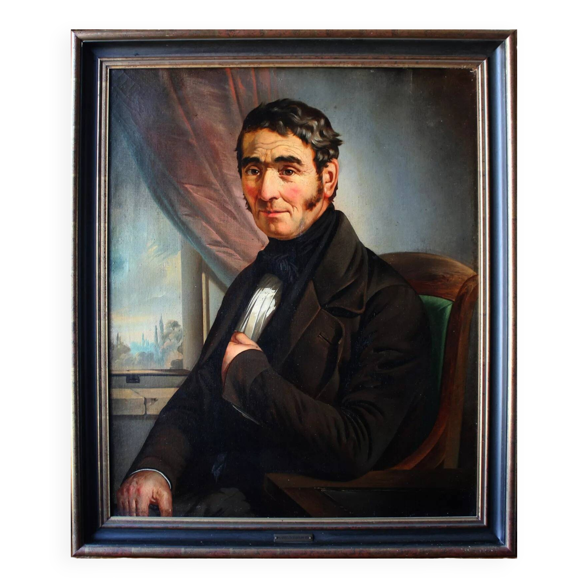 Biedermeier Portrait d'un gentilhomme