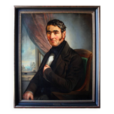 Biedermeier Portrait d'un gentilhomme