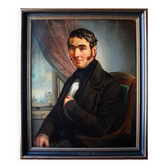 Biedermeier Portrait d'un gentilhomme