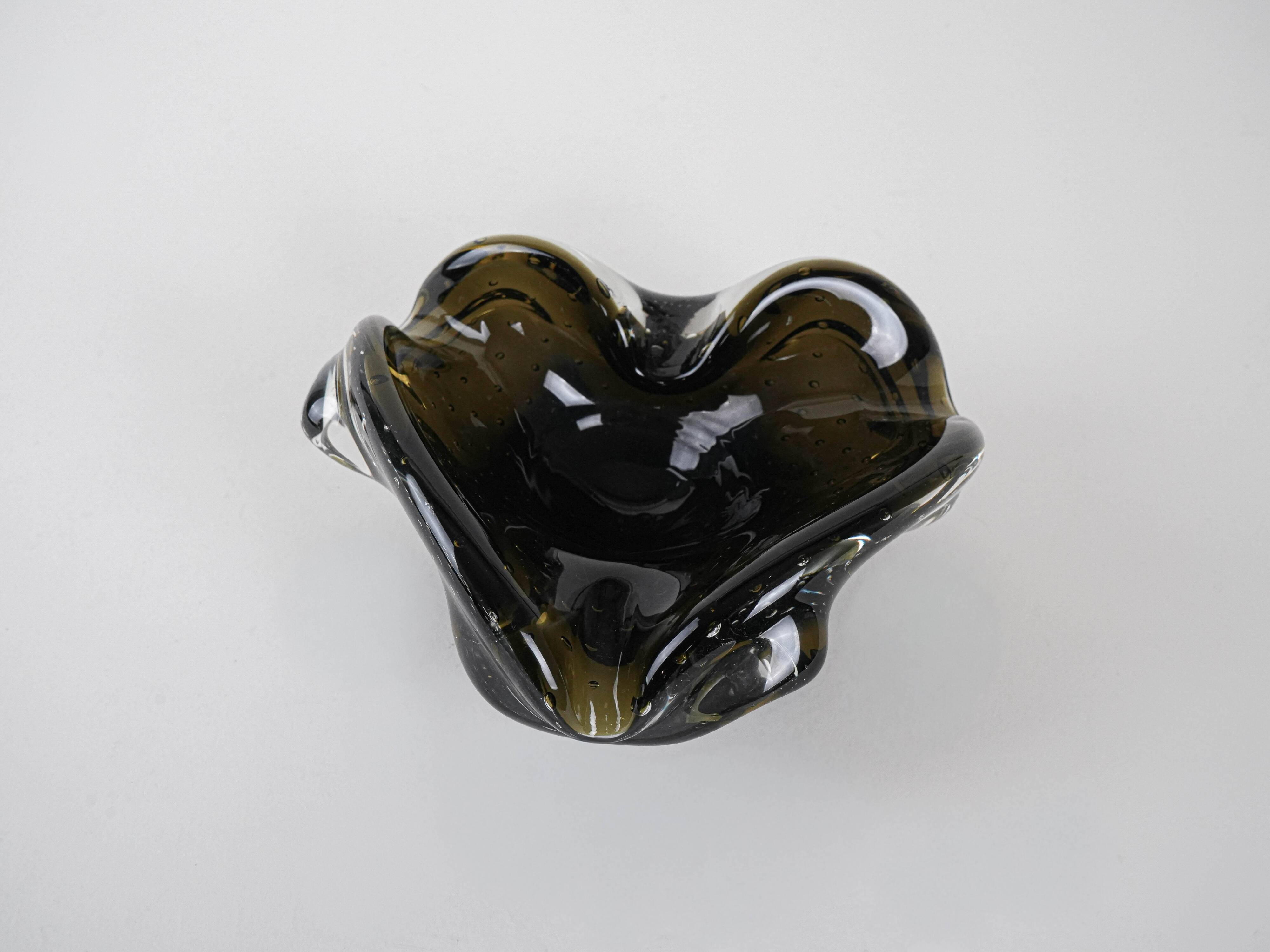 Plateau, verre de Murano, design italien, années 1960, fabriqué en Italie