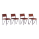 Vintage steel stacking chairs, Germany, 1980s, set of 4