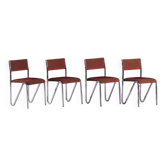 Vintage steel stacking chairs, Germany, 1980s, set of 4