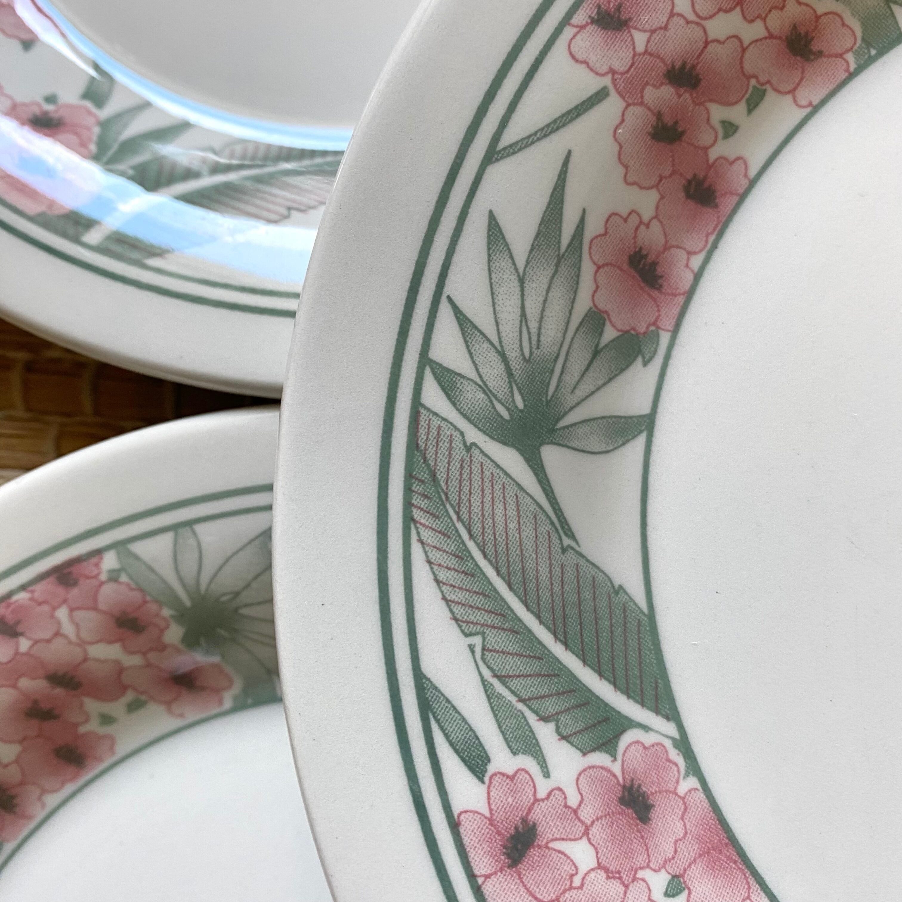 Parrot Tableware Staffordshire England Dessert Plates 1980s