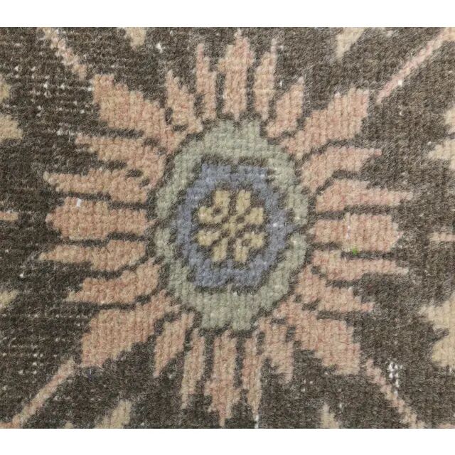 1970s Turkish Oushak Wool Runner Rug 92x373