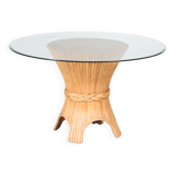 1970s Bamboo dining table by McGuire, USA