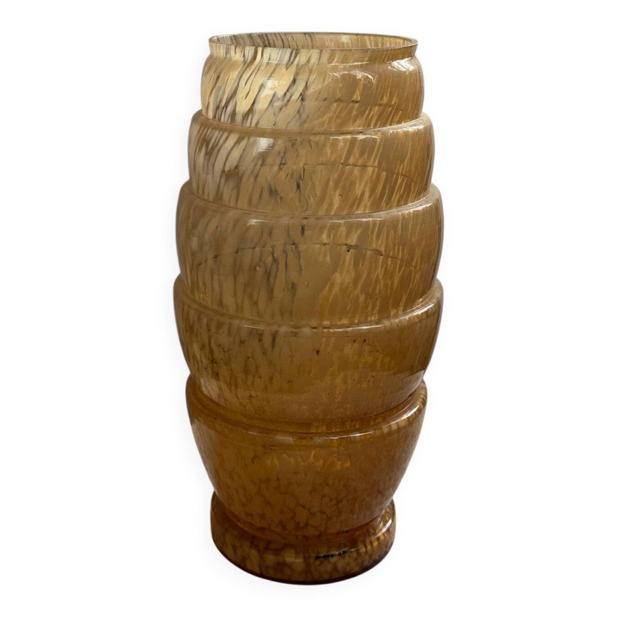 Molded glass vase from Clichy