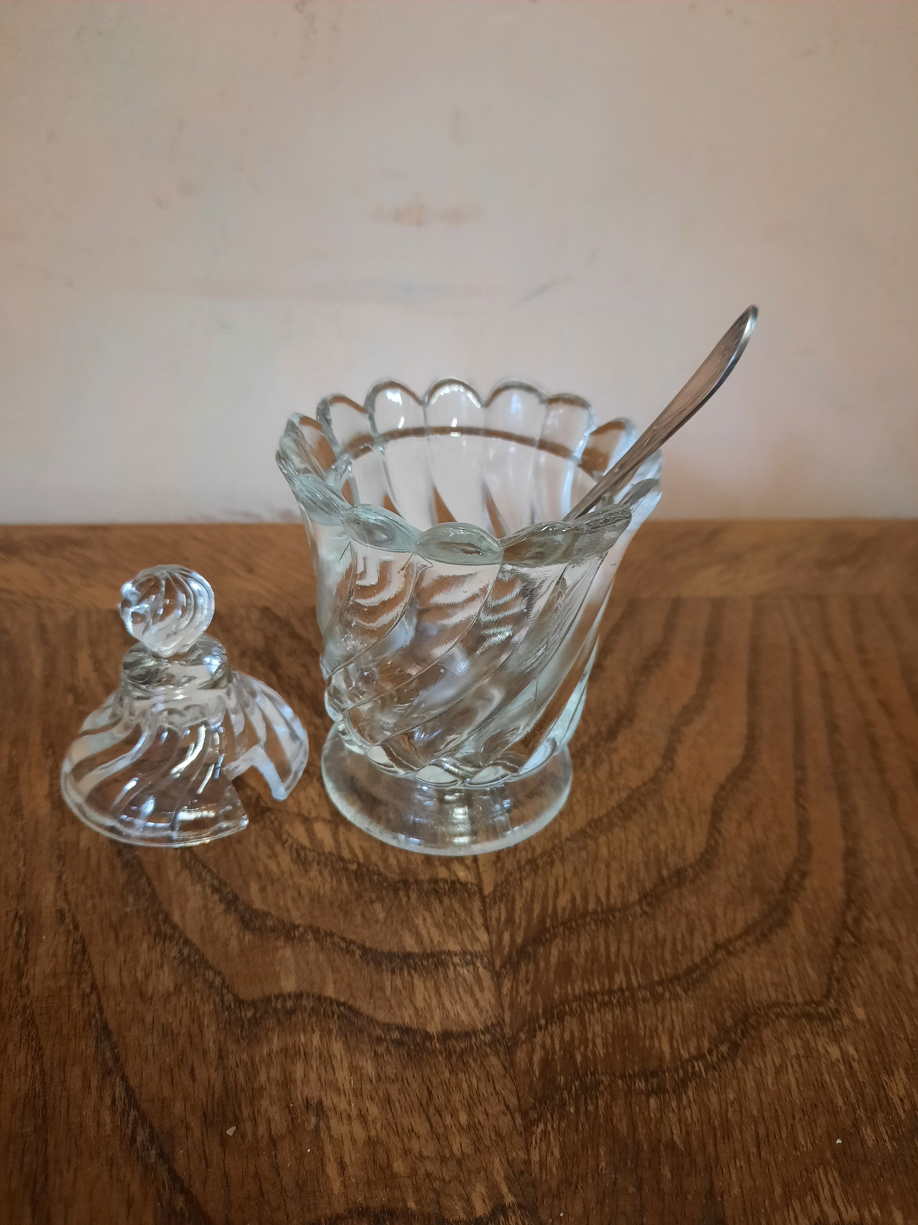 Vintage glass sugar