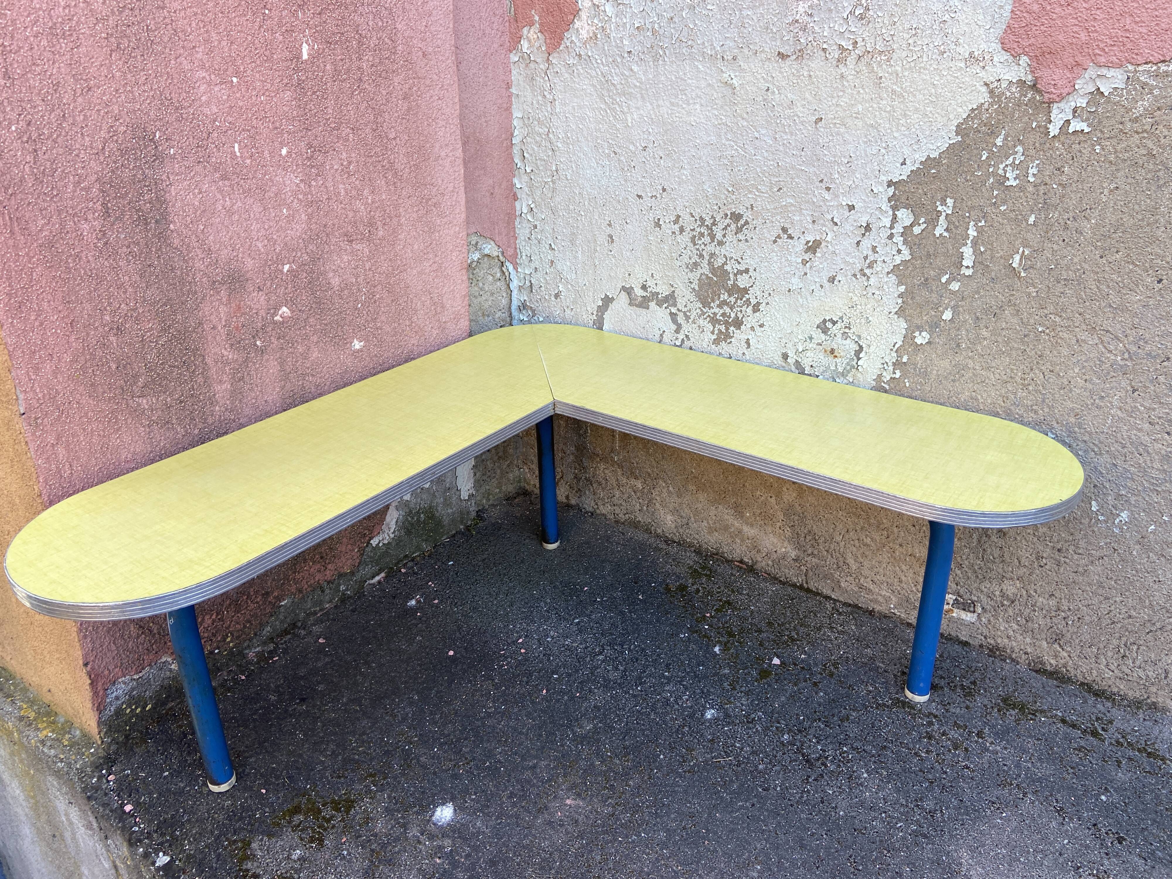 Charming formica kindergarten corner bench,