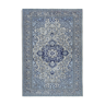 Handmade carved anatolian 1970s 191 cm x 276 cm blue rug