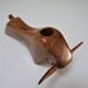 Wooden candlestick bull 70s