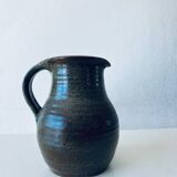 Old stoneware pitcher signed Fontgombault