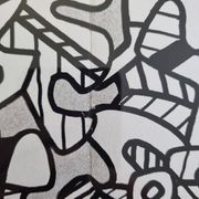 Sérigraphie d'après Jean Dubuffet encadrée sous verre 41 cm par 31 cm