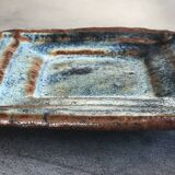 Vide-poche modernist bowl in glazed porcelain stoneware