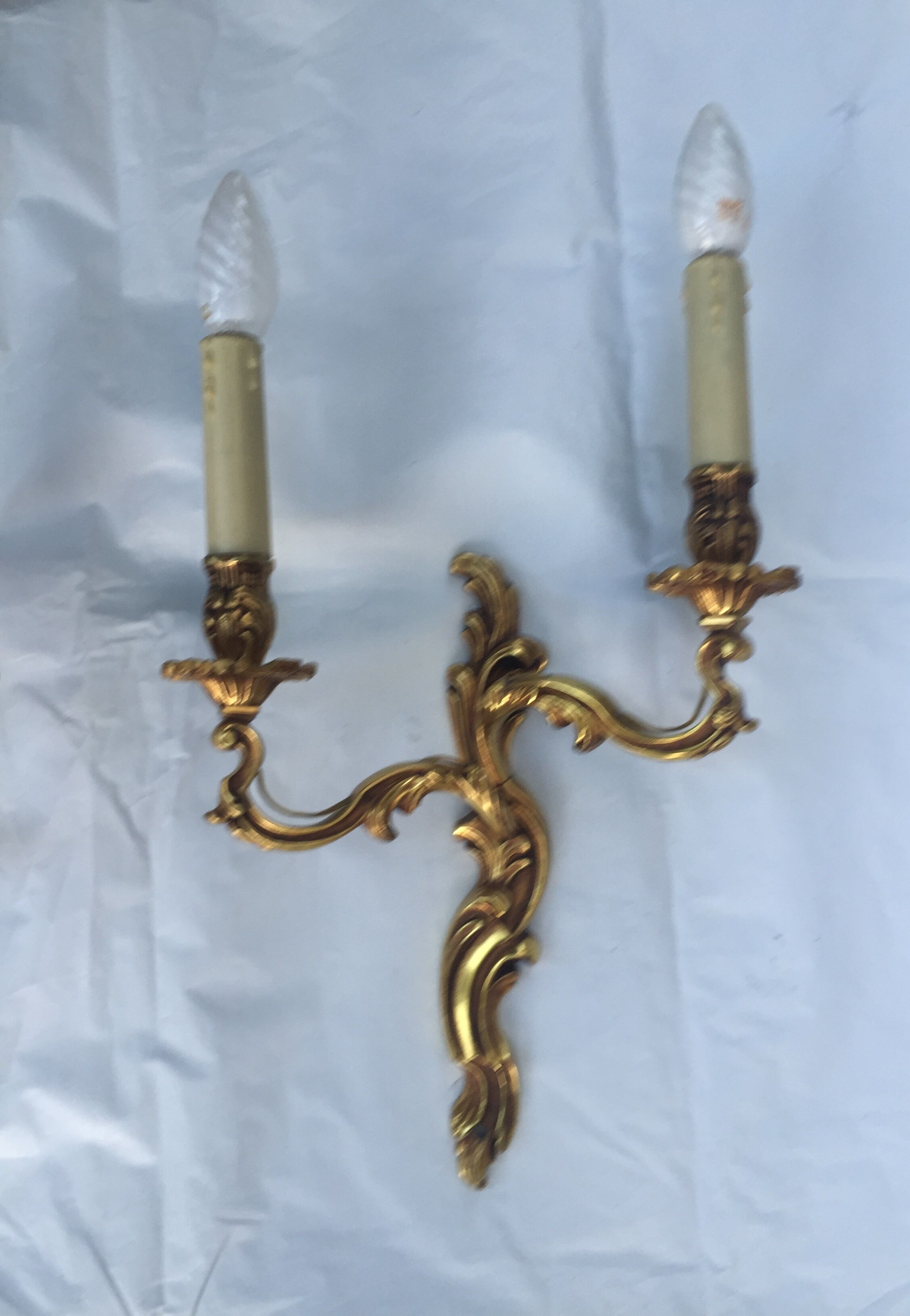 Pair of gilded bronze