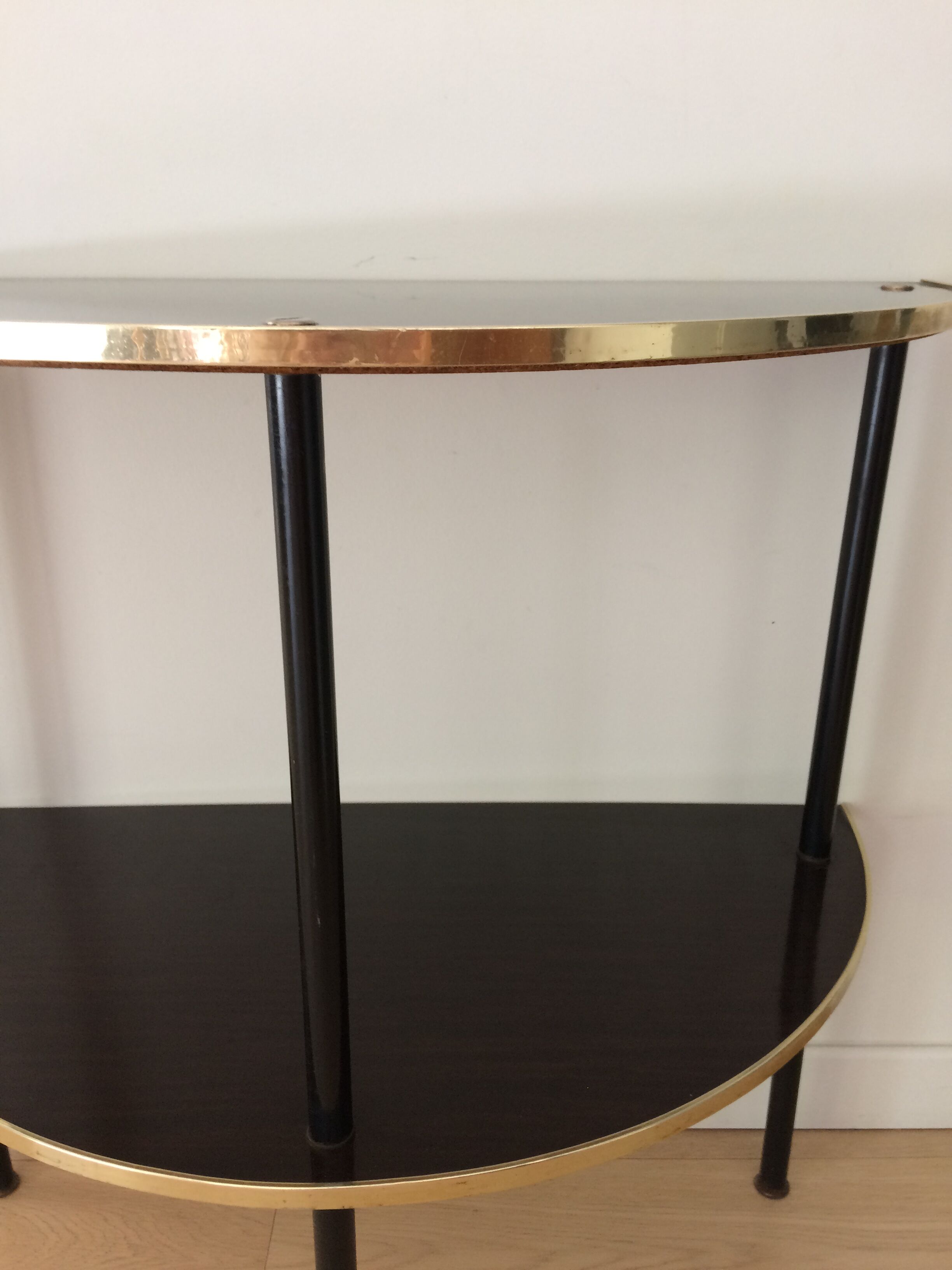 Vintage half-moon console