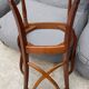 Fauteuil de bureau ancien en merisier et tissu