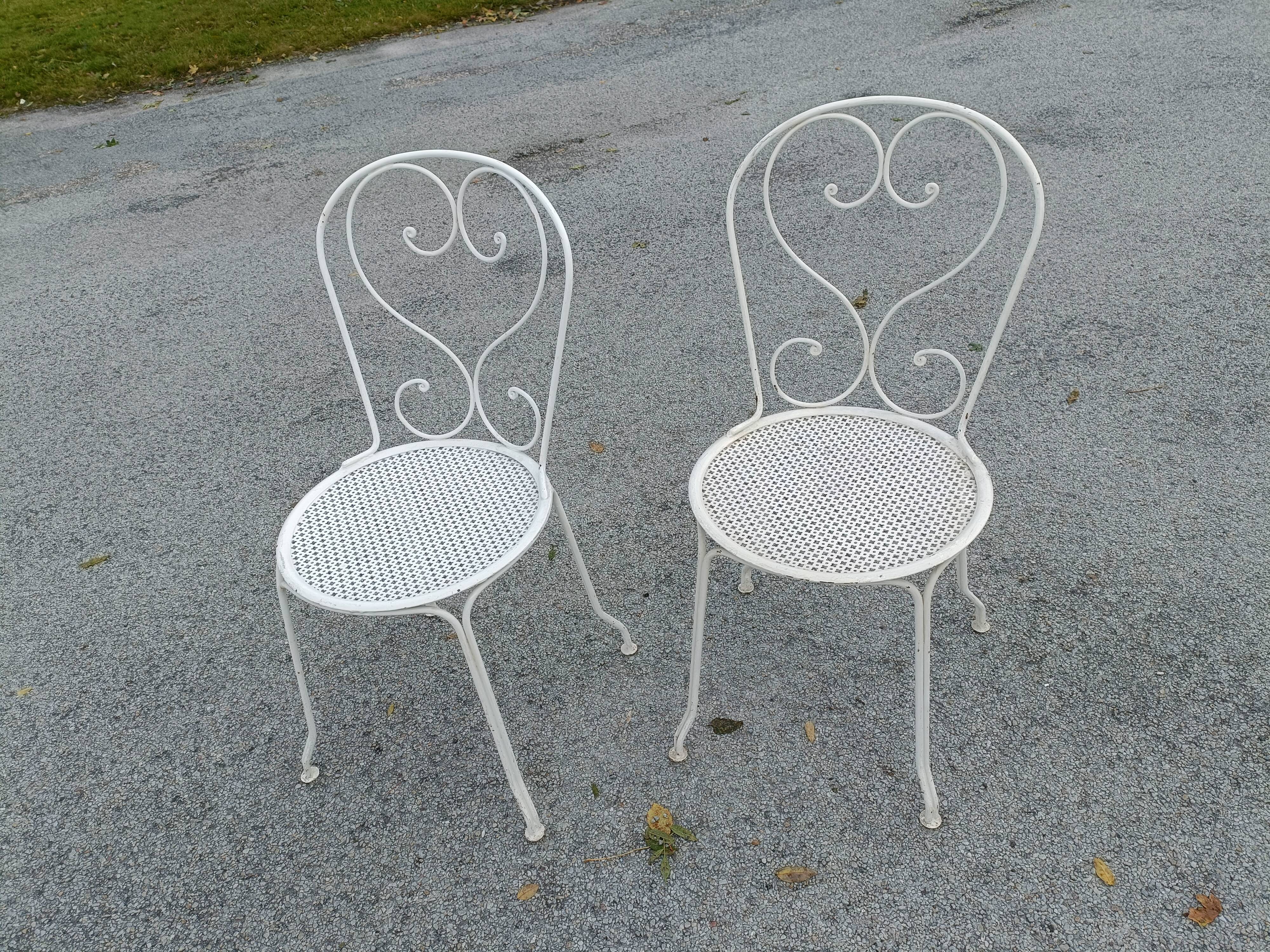 Antique garden furniture in full metal iron
