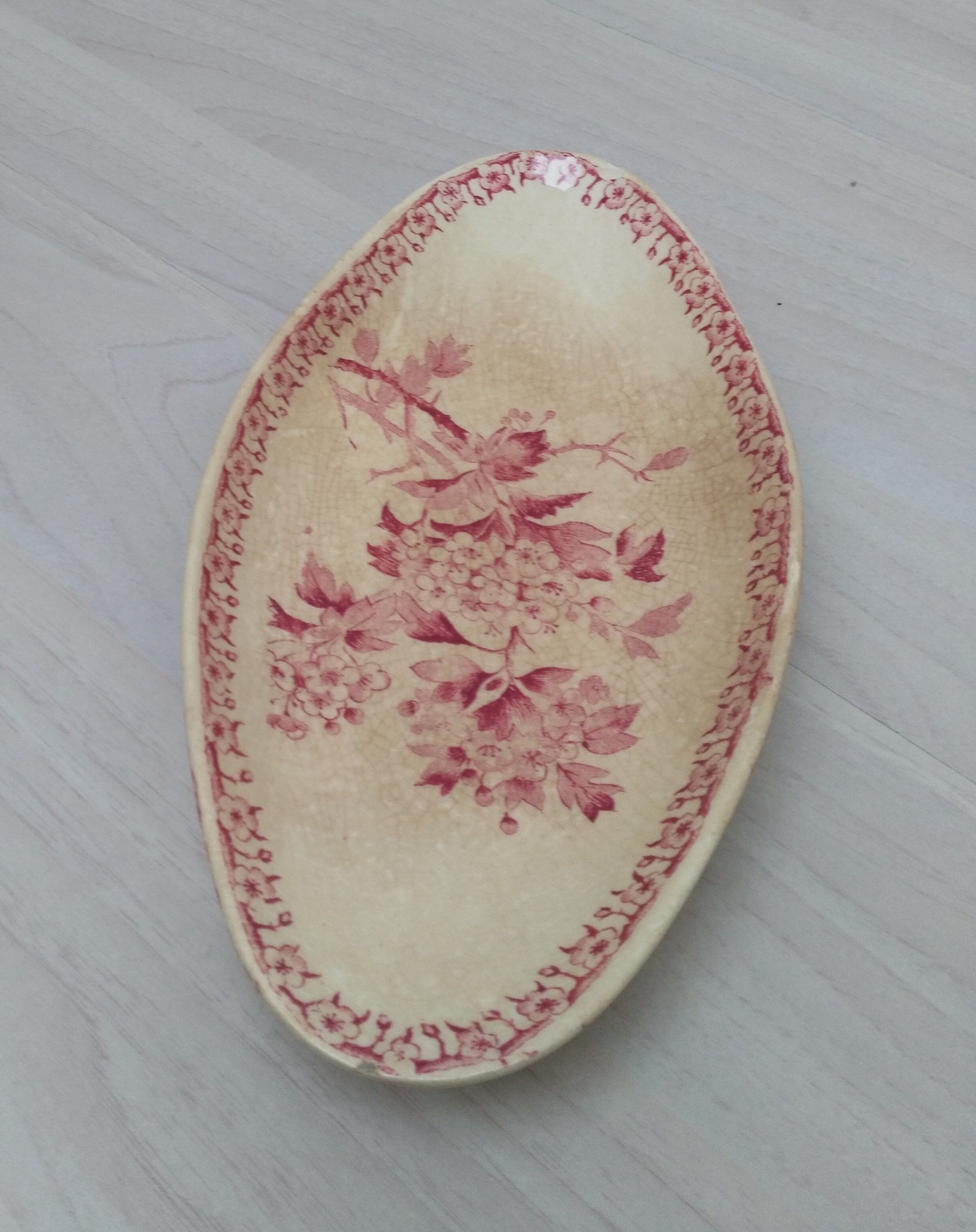 Ravier in iron earth of Gien model Pink hawthorn