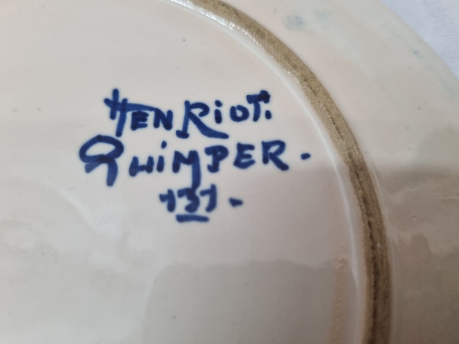 Henriot Quimper earthenware plate, early 20th century