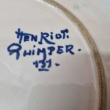 Henriot Quimper earthenware plate, early 20th century