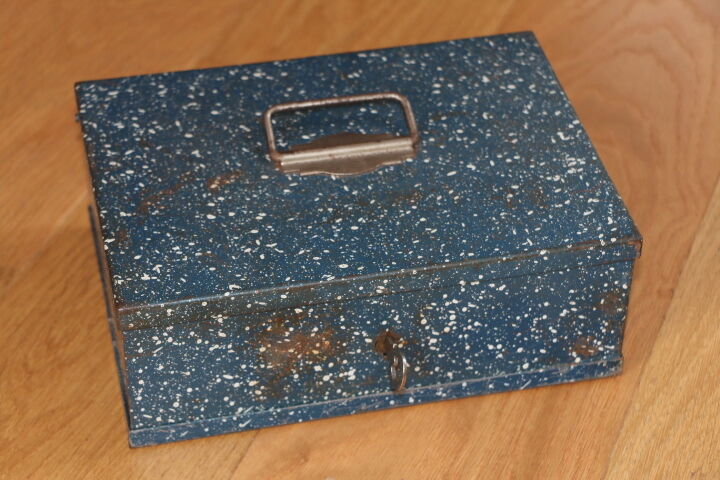 Box safe steel blue 1960