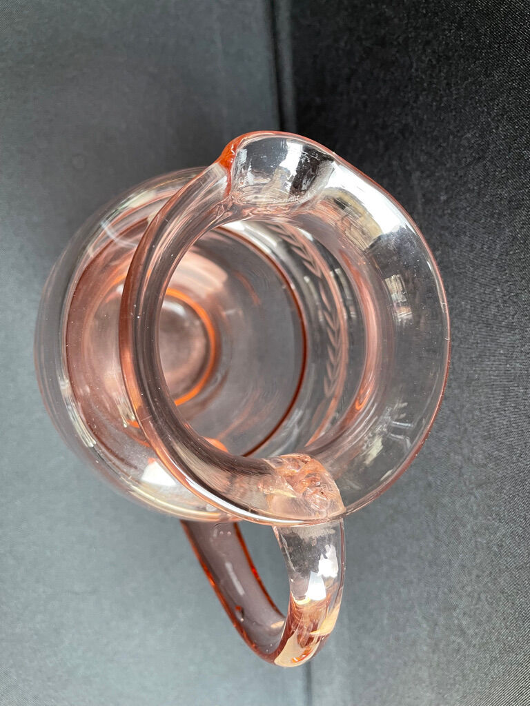 Service for 4 people - Art Deco - Glass or 1/2 pink crystal blown and cut