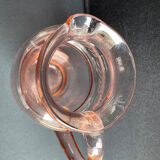 Service for 4 people - Art Deco - Glass or 1/2 pink crystal blown and cut