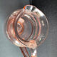 Service for 4 people - Art Deco - Glass or 1/2 pink crystal blown and cut