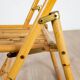 4 folding chairs in bamboo, rattan and brass, Italy, 1970