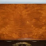 Empire Style Nightstands in Golden Walnut Burl, Set of 2