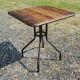 Bistro table in teak and wrought iron