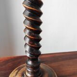 Vintage French lamp 1950/60 in turned wood