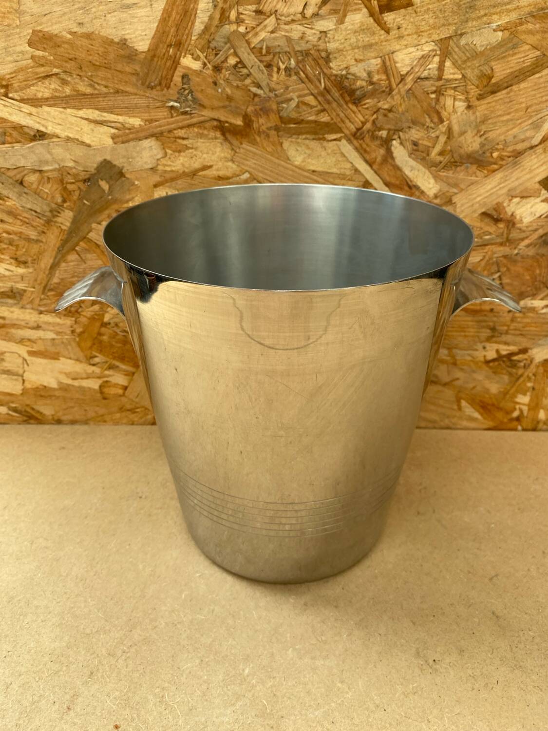 Old Champagne Ice Bucket Rémy LETANG Stainless Steel France Vintage