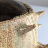 Large Organic Glazed Stoneware Chestnut Sculpture, 20th Century