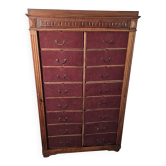 Louis Philippe style walnut card cabinet, 19th century.