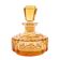 Art déco decanter, orange crystal, Poland, 1930s